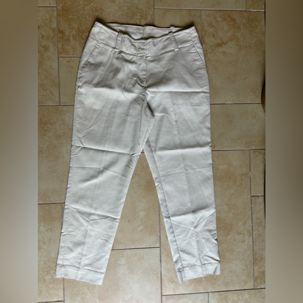 Prologue Women’s Beige Casual Pants Sz 4 Pockets Belted